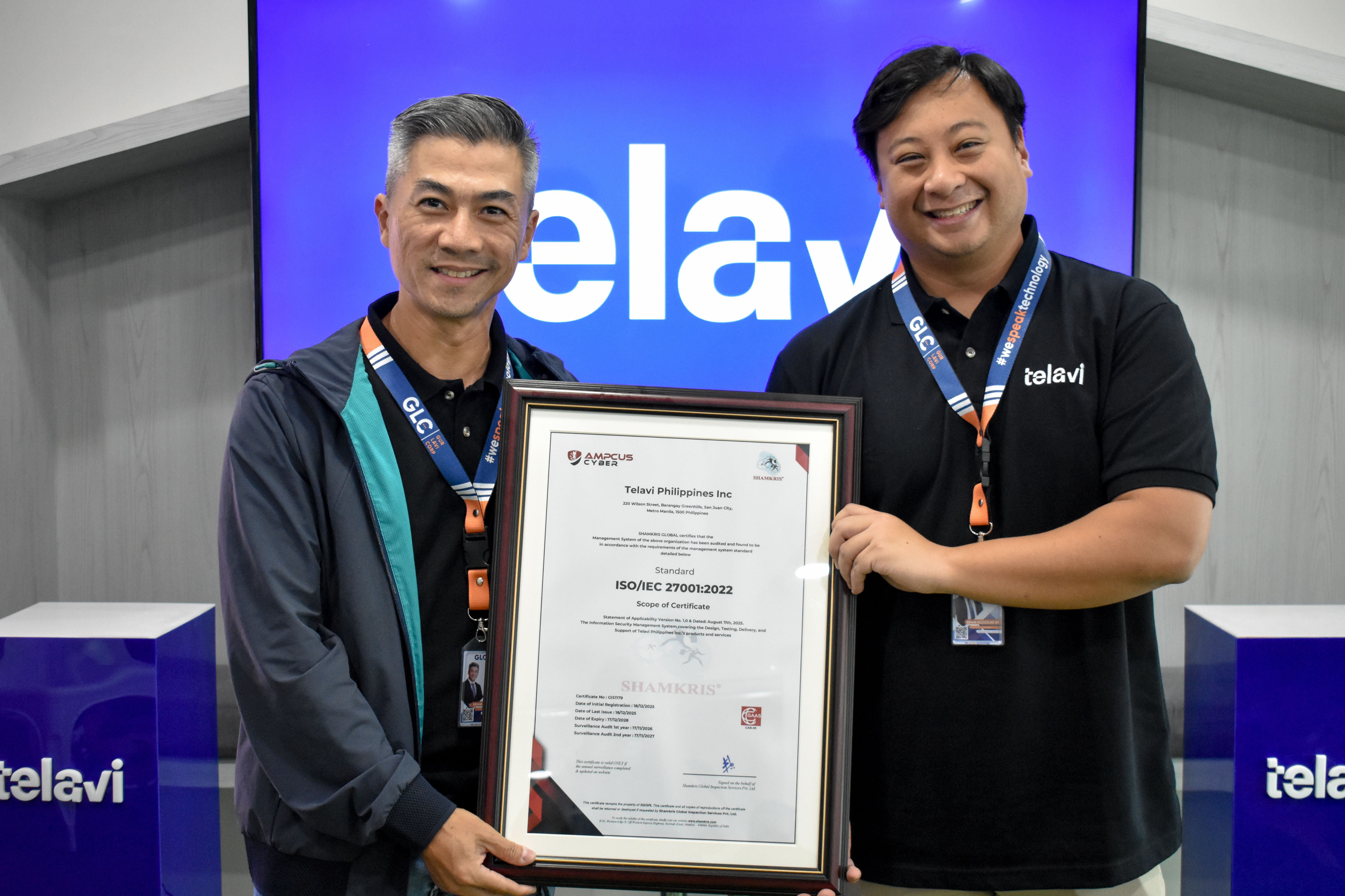 Telavi Cloud Achieves ISO 27001 Certification